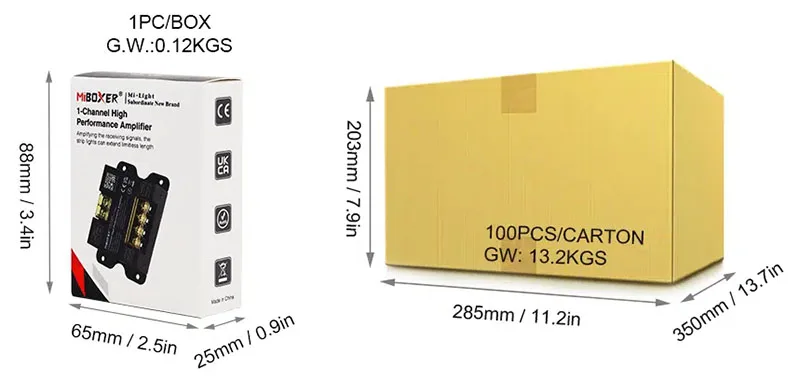 Mipboxer Milight PA1 1 канал высокопроизводительный может выводить сигнал главного контроллера усилитель с высоким током