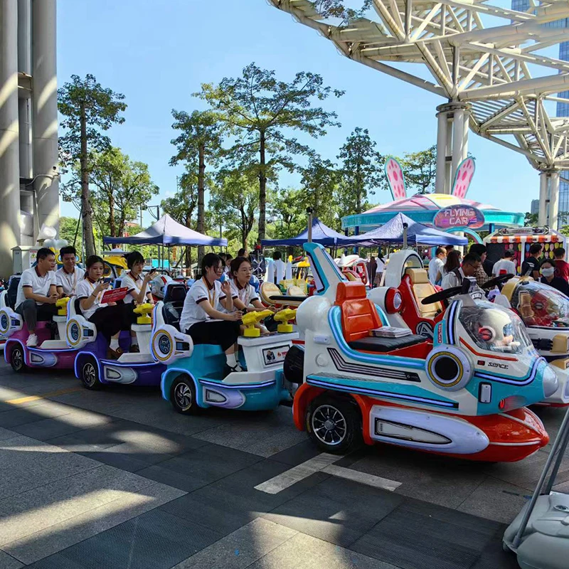 Electric Train Ride for Kids 5 Carriage Trackless Train for 21 Players for Amusement Park Use ding jin