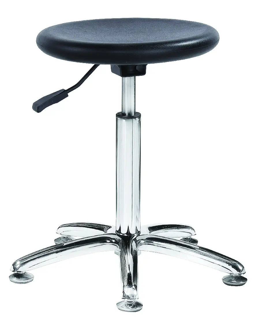 Round Stool With PU Leather,Height Adjustable for Shop,Counter,Office,SPA Salon,Pedicure,Tattoo; Black