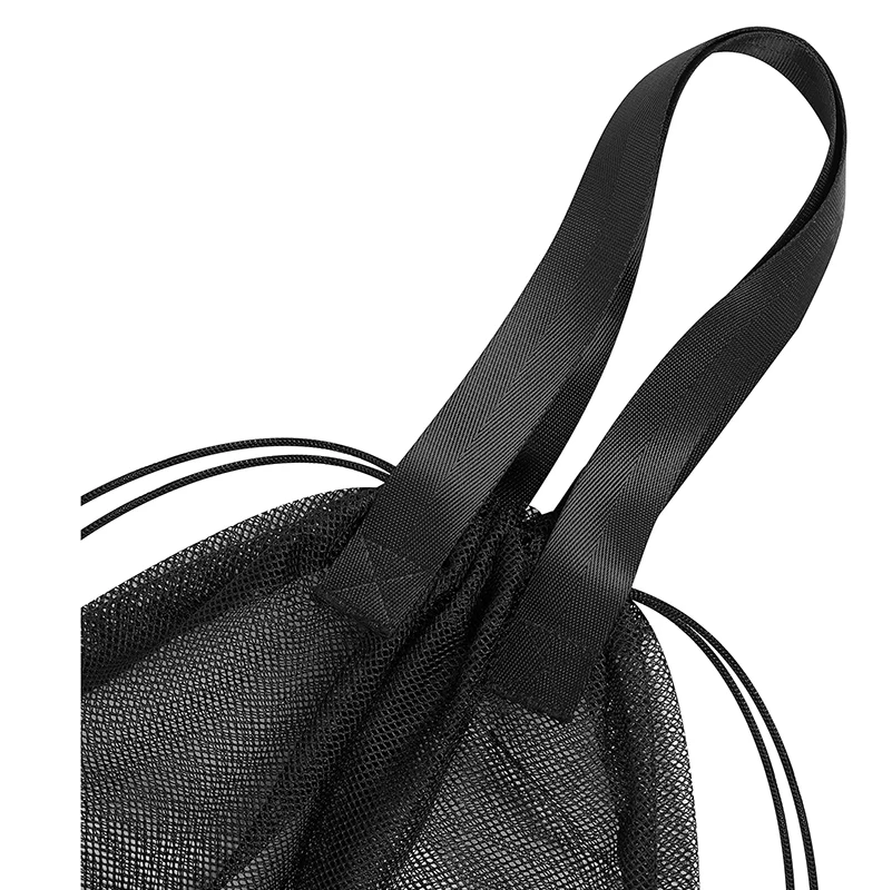 Foldable Nylon Mesh Drawstring bathing Suit Bathrobe Towel Organizer Swimming Pool Bags With Handles
