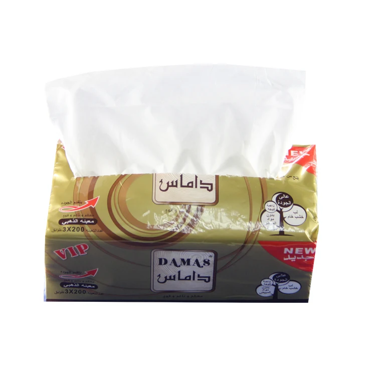 Мягкая пачка папиросной бумаги для лица мягкая ткани 3ply 4 ply virgin слоя