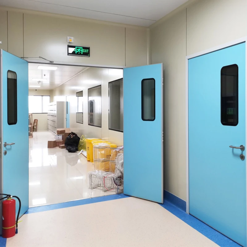 GMP Swing Stainless Steel Hospital Cleanroom Door Clean Swing Door For Pharmacy Hospital Lab