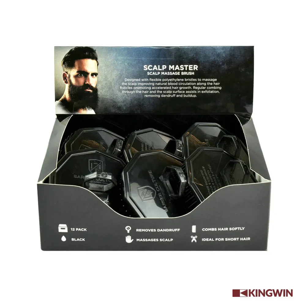 Plastic Sculpt Master Massage Beard Brush Comb Round Skalp Hair Brush Heart Shape Steel Bristle Plastic Scalp Massager Plastic