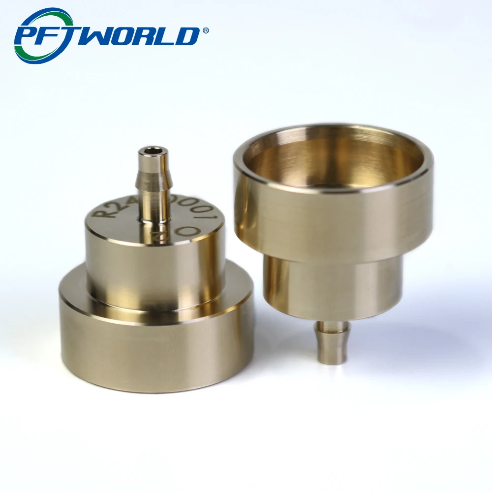 Custom High Medical parts Precision brass parts round head threaded connectors CNC machining service