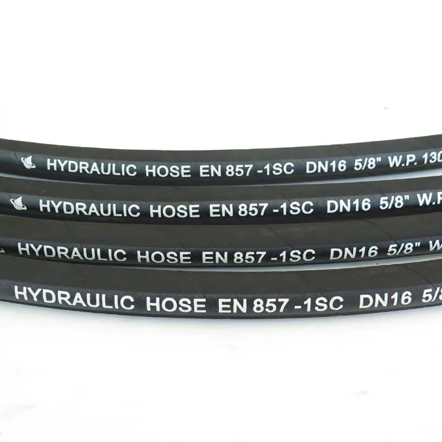 5/8 дюймовый износостойкий гидравлический гибкий шланг из черной резины с одной проволочной оплеткой EN 857 1SC