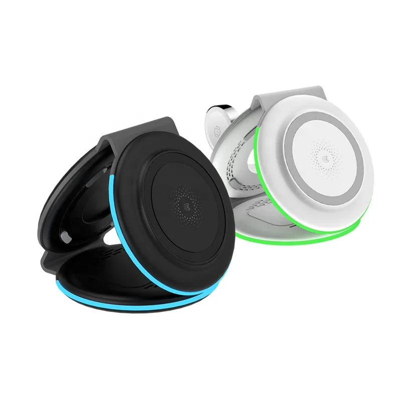 2022 New Products 3 In 1 Folding Magnetic Wireless Charger Portable 15W Fast Wireless Charging For iPhone For Iwatch For AirPods