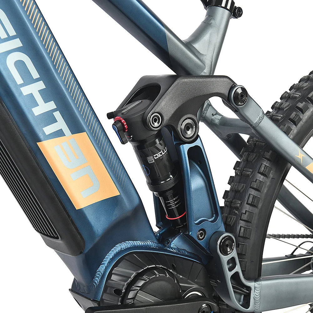 2022 New Model 6061 Aluminum Frame Full Suspension E bike 500W 48v Mid-drive Electric Bicycle