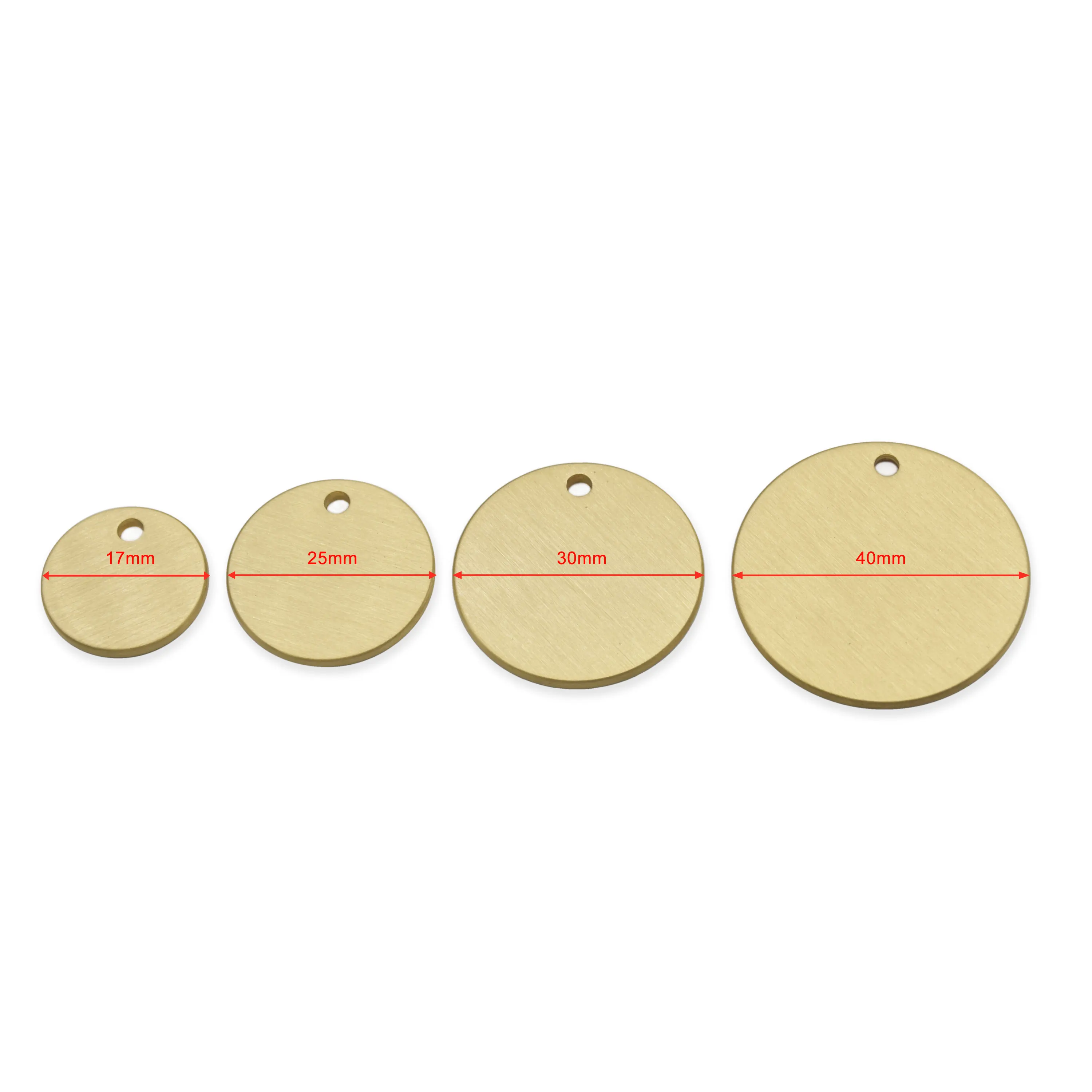 Metal Stamping Laser Cutting Mirror Polished Labels Stainless Steel Aluminum brass Engraved Round Blank Charm Tag dog tag