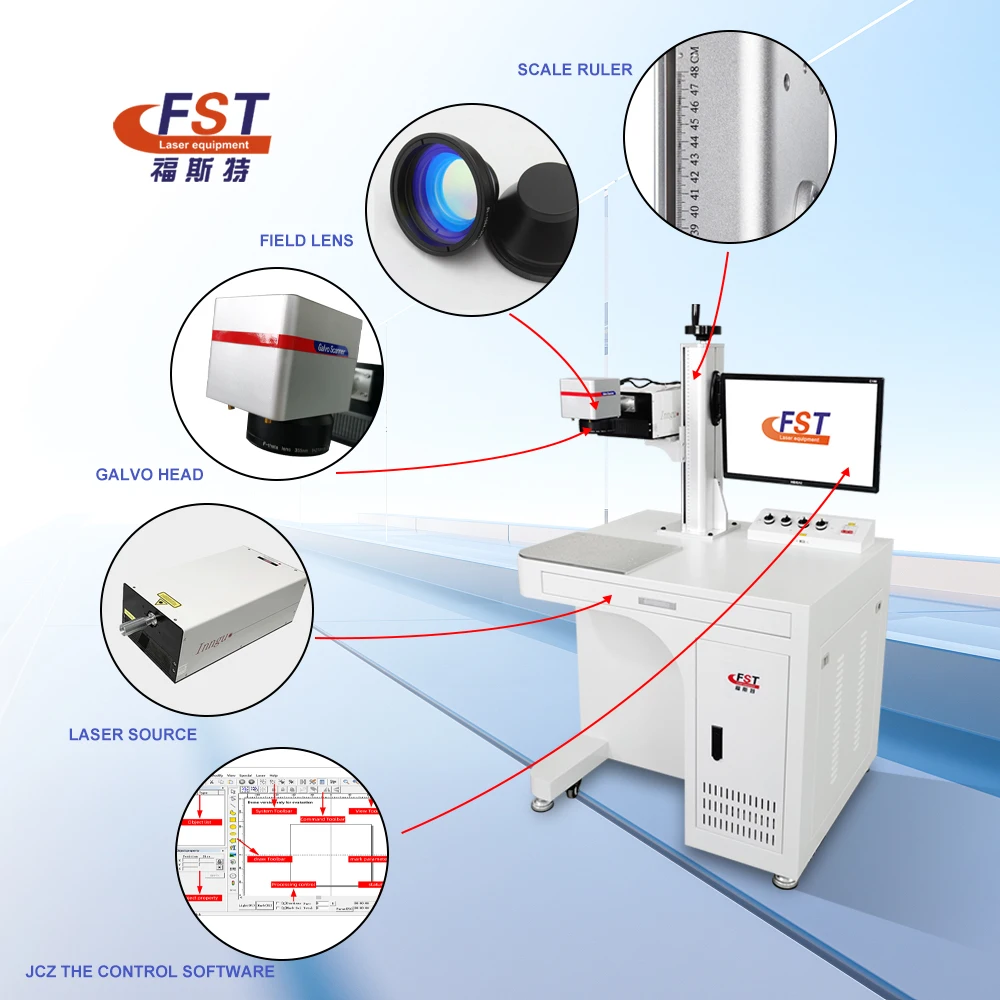 Factory sale laser marker 3W 5W 8w 10W 355nm source UV laser cutting machine Laser Marking Machine for glass plastic price