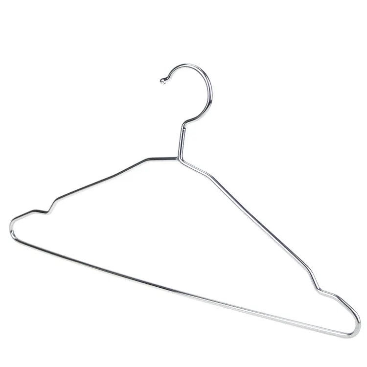 Factory price supermarket chrome wholesale metal gold wire iron custom clothes hangers manufacturer