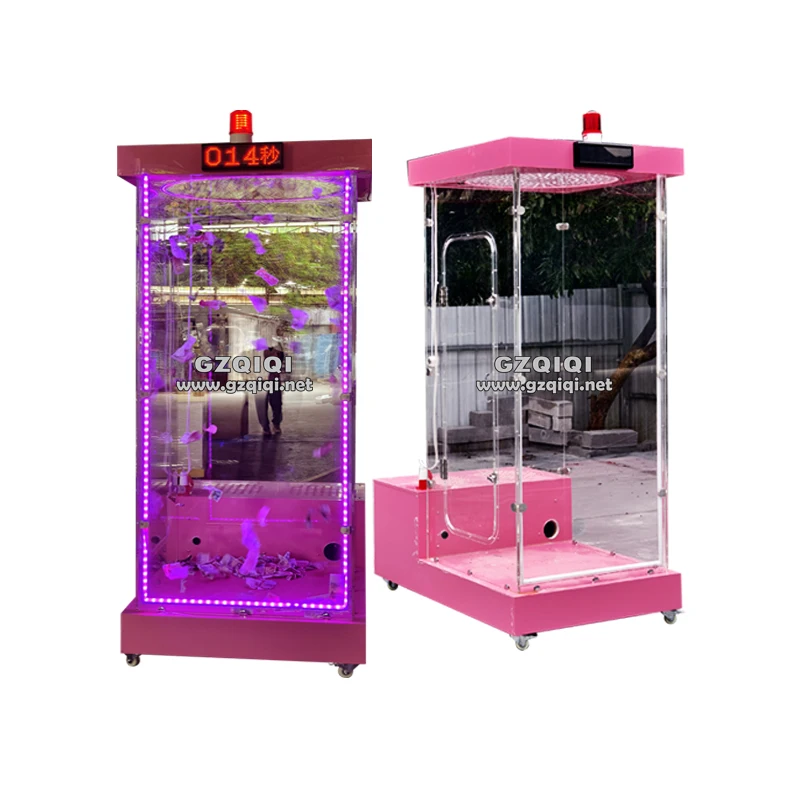 Money Catch machine by air blown