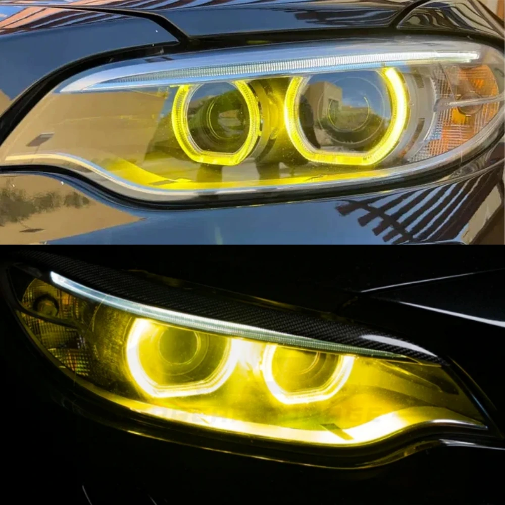 M2 CSL стильные желтые светодиодные доски для BMW 2 серии F22 F23 Ксеноновые HID фары DRL источник света