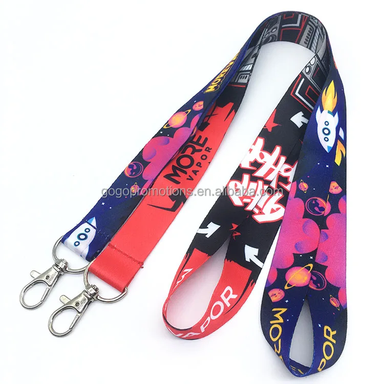 High Quality DIY Printed Heat Transfer Printing Sublimation Polyester Lanyard for Work Card