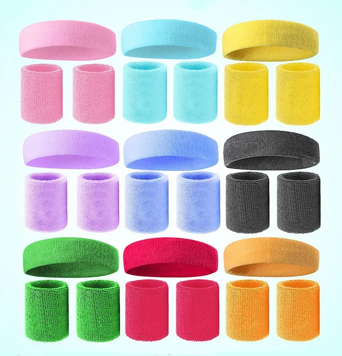 2 шт., спортивные браслеты + 1 повязка на голову