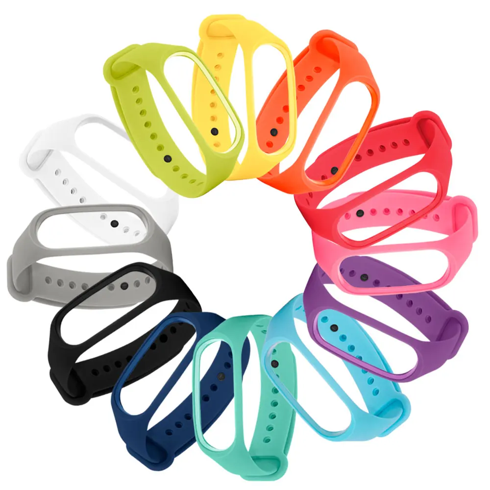  Ремешок для Mi Band 5 4 3 2 1 спортивный резиновый силиконовый ремешок