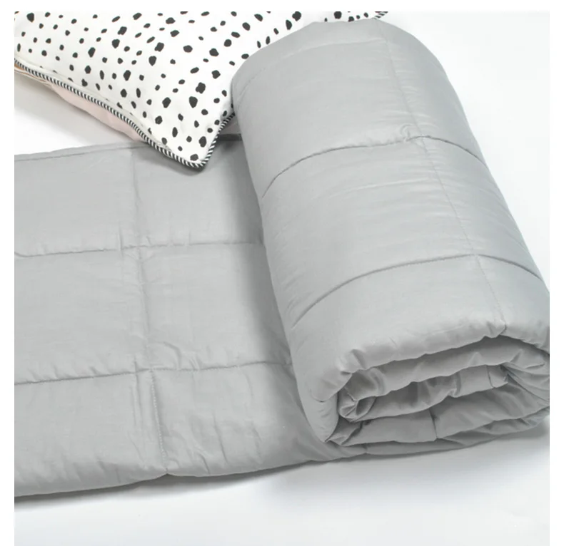 Hot Style King Size Grey Color Weighted Blanket for Adults Bedroom with Glass Granules