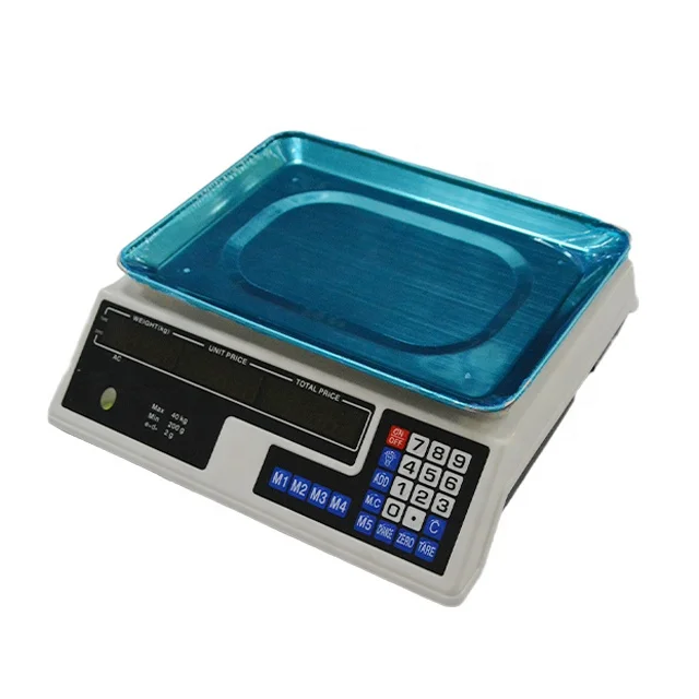 Factory Rechargeable battery KG LB Commercial Digital Scale Computing Scale 40kg Food Weighing Scale