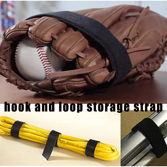 JIEHUAN Reusable Cable Ties & Hook-and-loop Cord Wraps Tape Set for Organization White Black Garment Shoes Bags Accessories