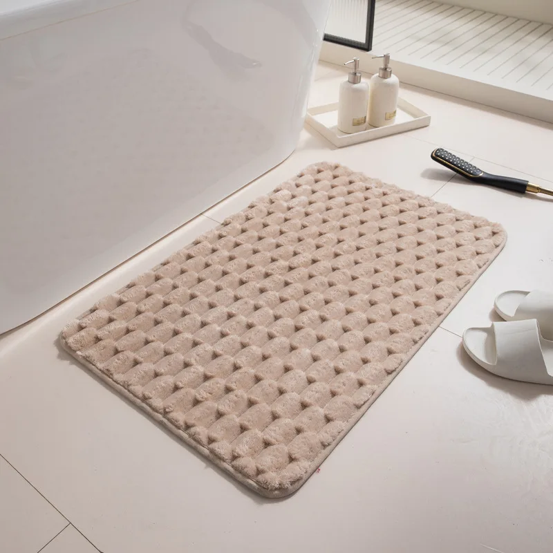 Home bathroom bath mat set waterproof velvet comfortable texture memory sponge bath mat