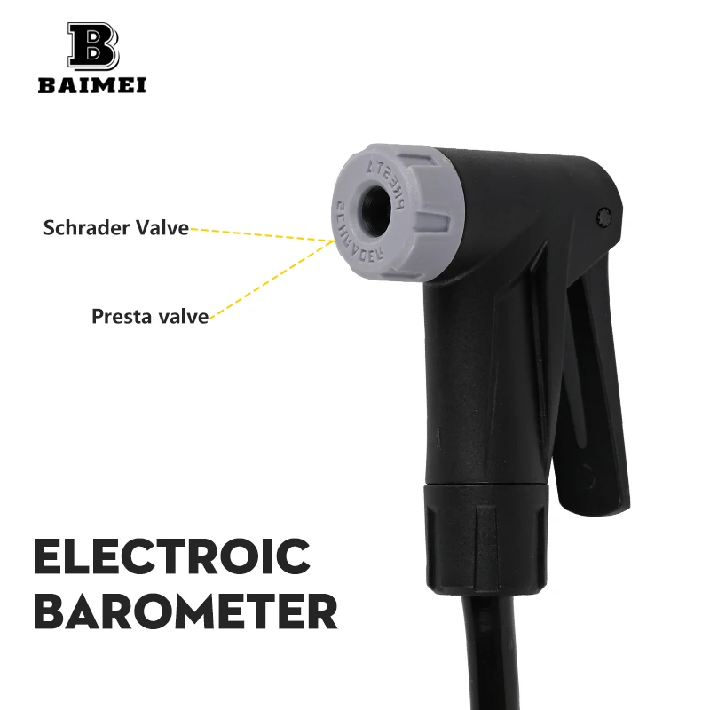BM Bicycle accessories inflator bicycle manual floor pump with electronic pressure gauge