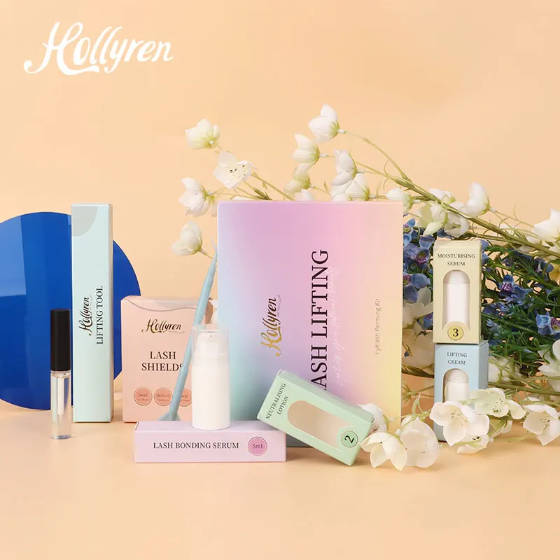 Wholesale Hollyren Professional Eyelash Perm Kit Set Eyelash Lift Set Tool Eyelash Lift Lash Perming Mini Set