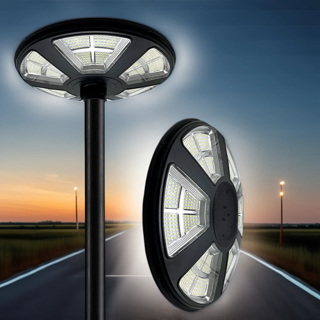 High Brightness Solar Post Cap Light UFO-Solar-Light Solar Post Lights Outdoor Garden UFO Shape Post Garden Lamp