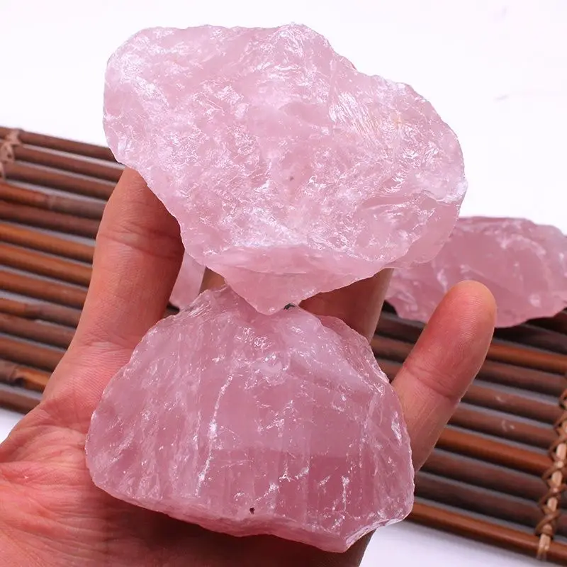 Wholesale high quality rough rose quartz crystal raw stone