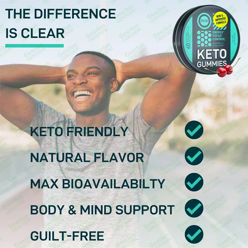 OEM Premium Nootropic Supplements Boost Energy Focus Gummy Chews Weight Control KETO Gummies Candy