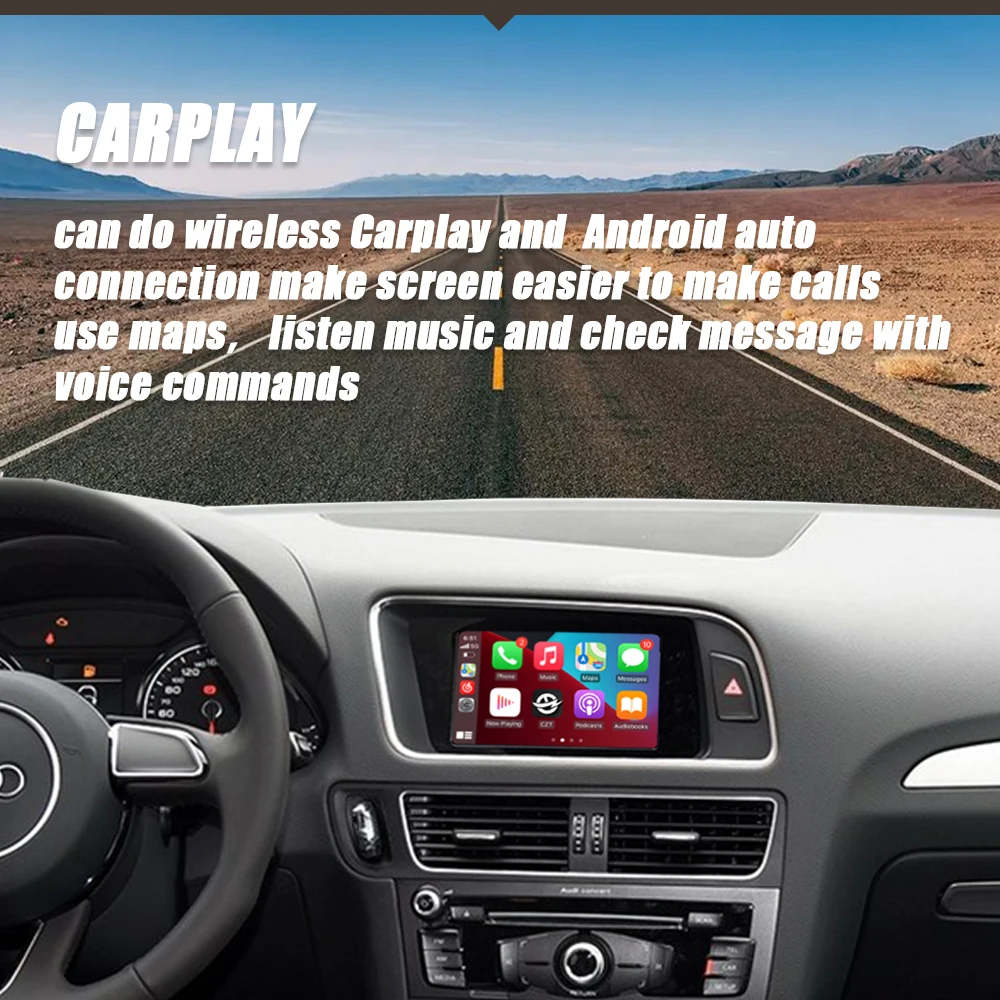 Wireless Carplay Android Auto Interface For Audi A4 Q5 3G With Mirror Link AirPlay Radio Car Play WIth OEM Microphone