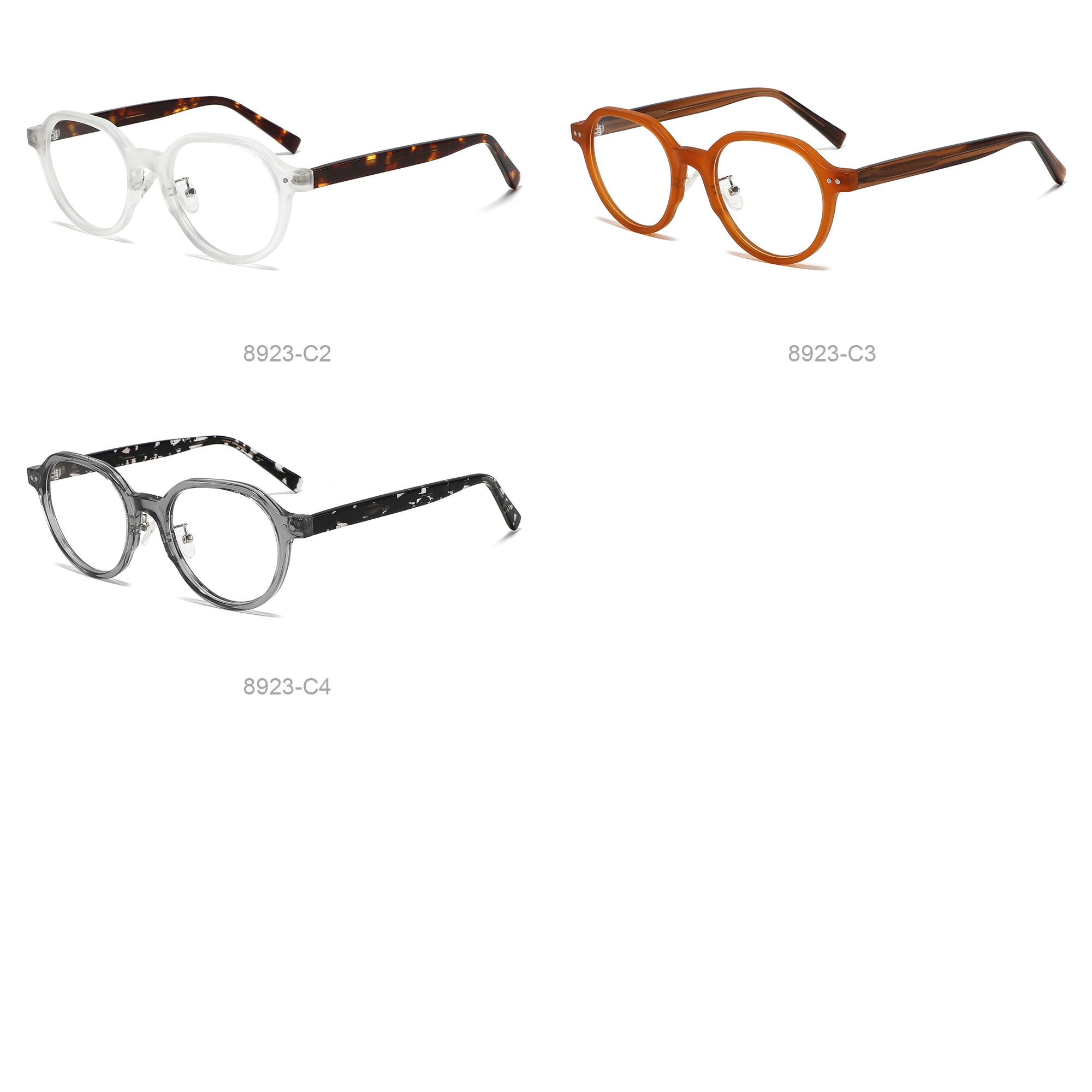 2023 Latest Good Quality Round Frame Acetate TR90 Eyeglasses Blue light Men Women Optical Glasses