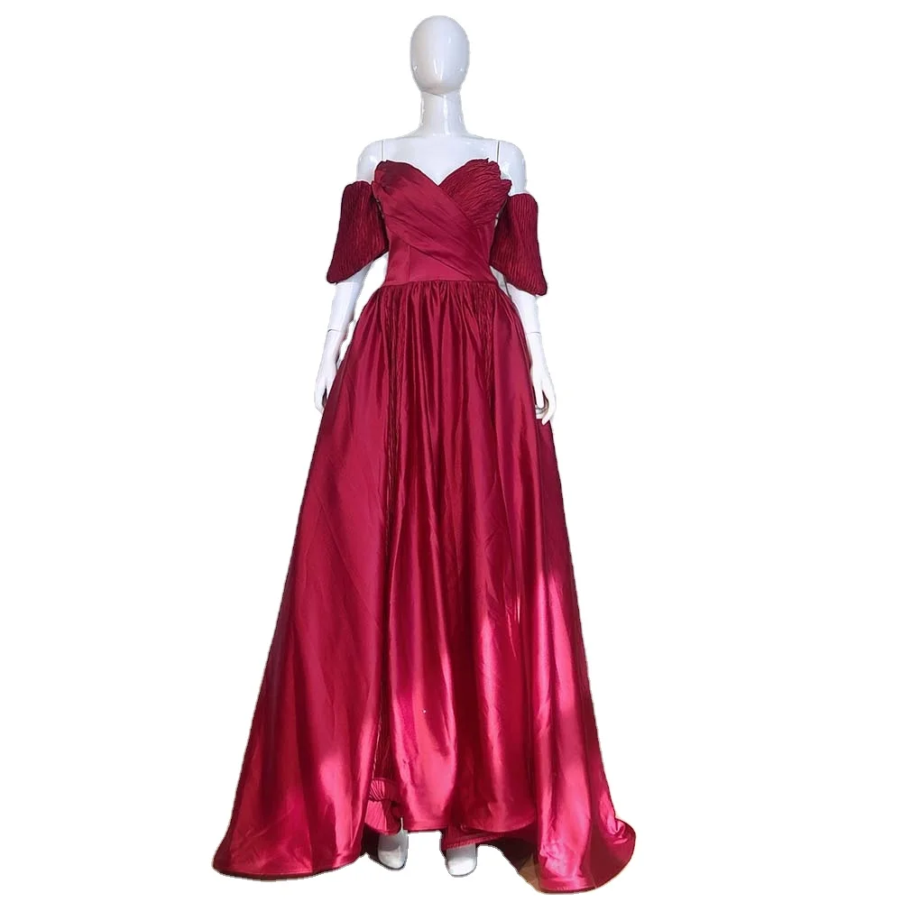Wine Red A Line Sweetheart Satin Prom Dresses Serene Hill LA71347 Elegant Evening Gowns For Teens Graduation Party 2023