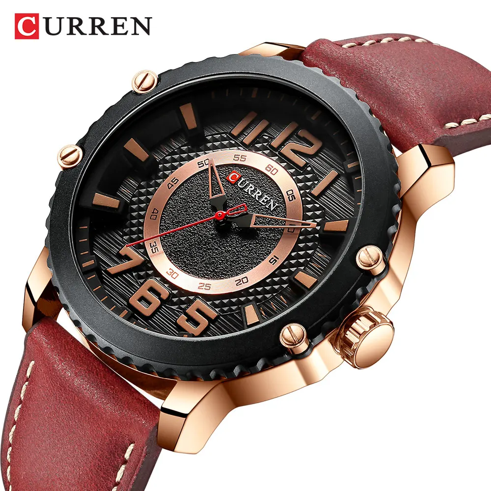 Top CURREN 8341 Watch Mens New Leather Fashion Watches Men Wrist Luxury Quartz Clock Business Wristwatches Relogio Masculino