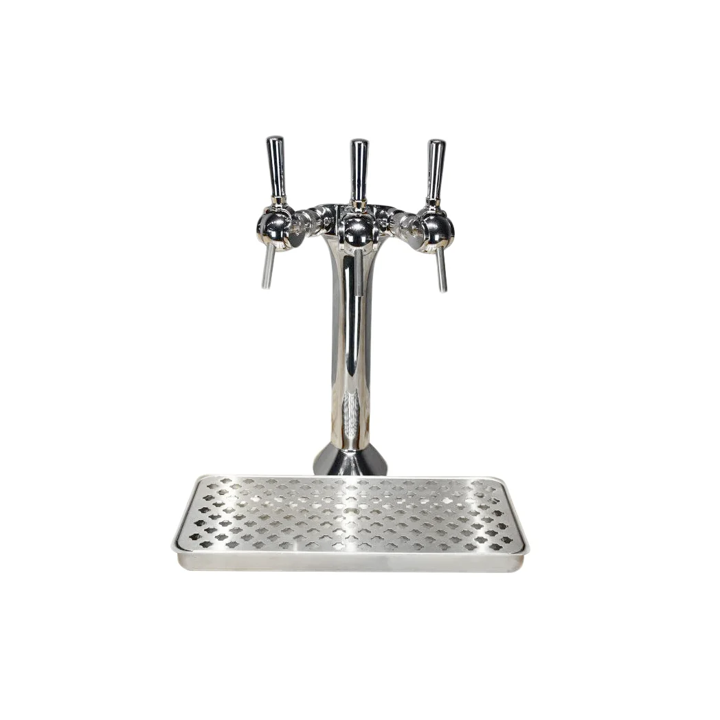 Under counter sparking water machine with 3 taps and stainless steel drip tray to dispense soda water