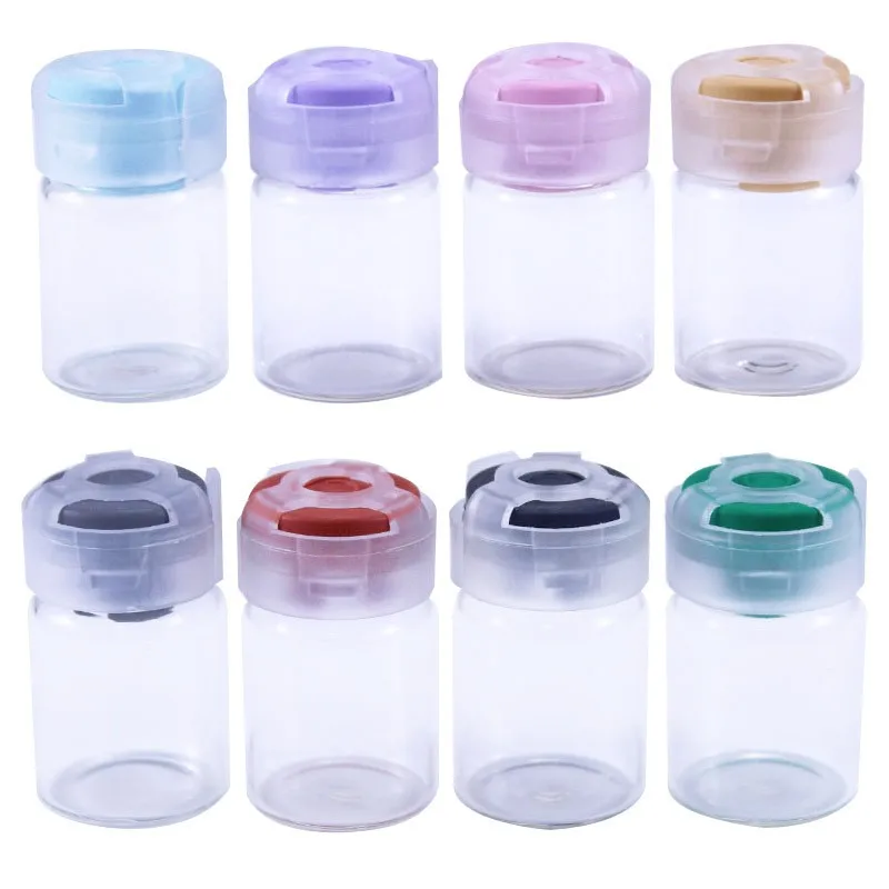 Wholesale 3 ml Glass Vials Amber clear Ampoule Vial Bottles Pharmaceutical with Colorful Seal Caps