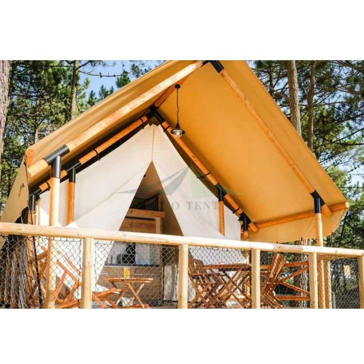 Cotton canvas safari tent for scout large space camping hotel safari tent for sale