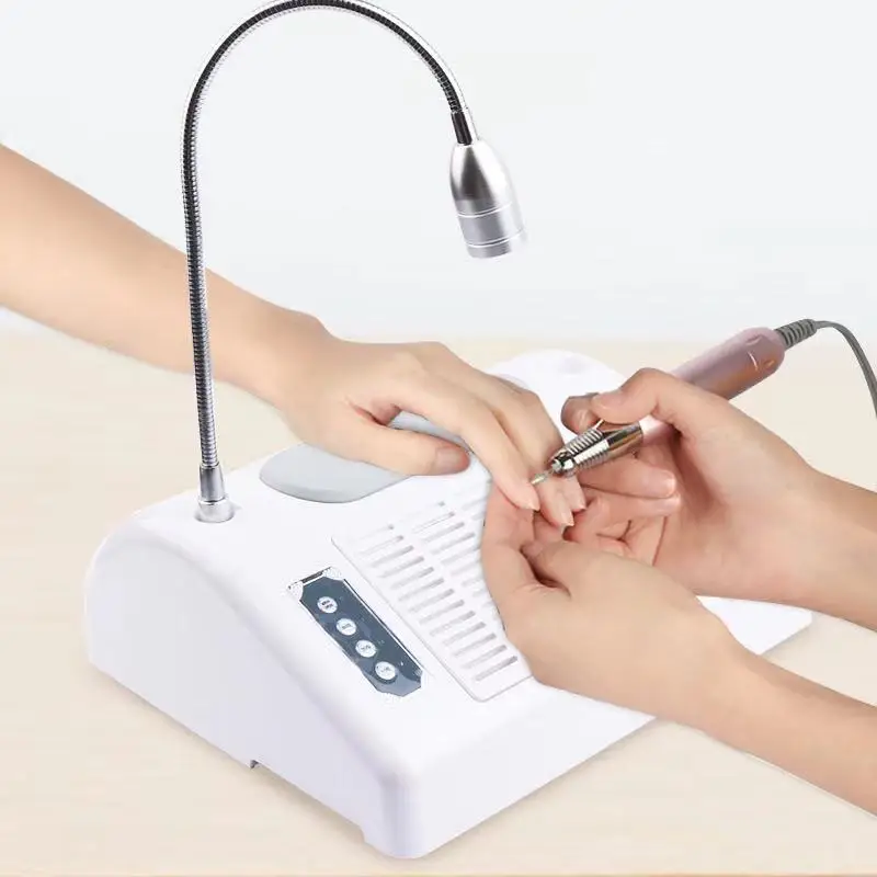 2023 hot selling professional nail dust collector 5 in 1 multi-functional machine nail drill dust collector uv lamp hand holder
