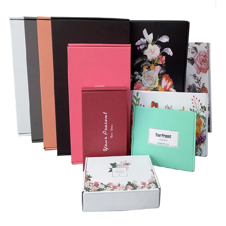 High-end custom logo clothing swimwear swimwear pants shoes packaging box gift box with ribbon and satin hair extension products