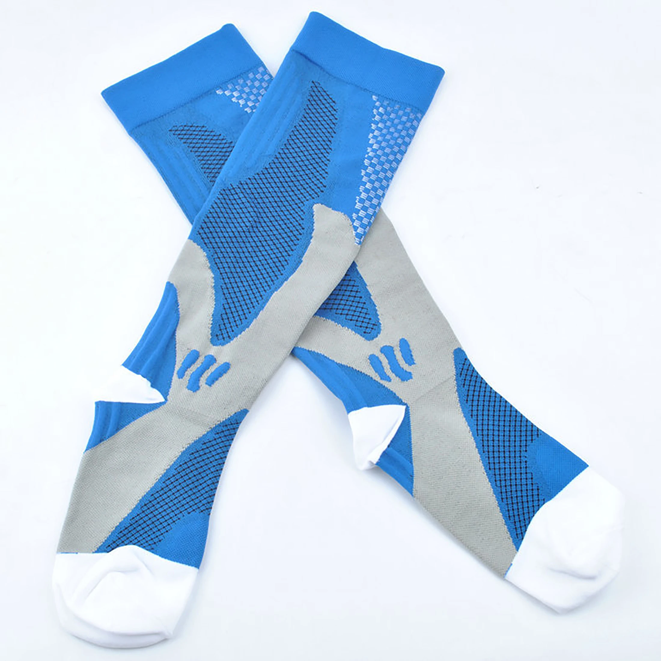 Unisex 15-25mmHg Compression Nylon Socks 3D Style Diverse Men Autumn Season Marathon Running Calf Fatigue Relief Restock Socks