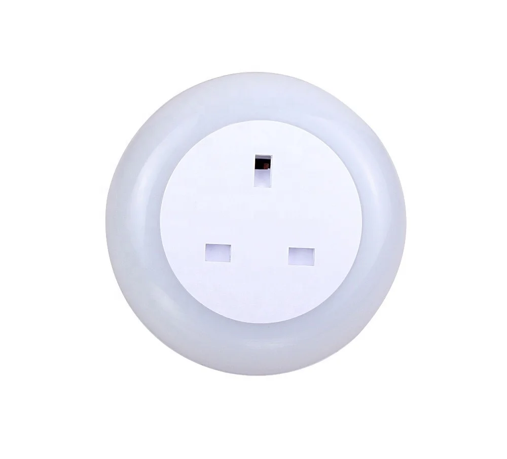 British plug in color changing socket night light lamp