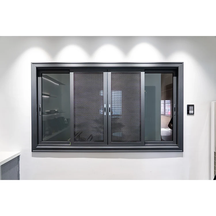 Top Aluminium 160 Profile Bottom Felt Seals Mosquito Netting Roller Single Pane Handle For Shutter Lock With C2 Sliding Window