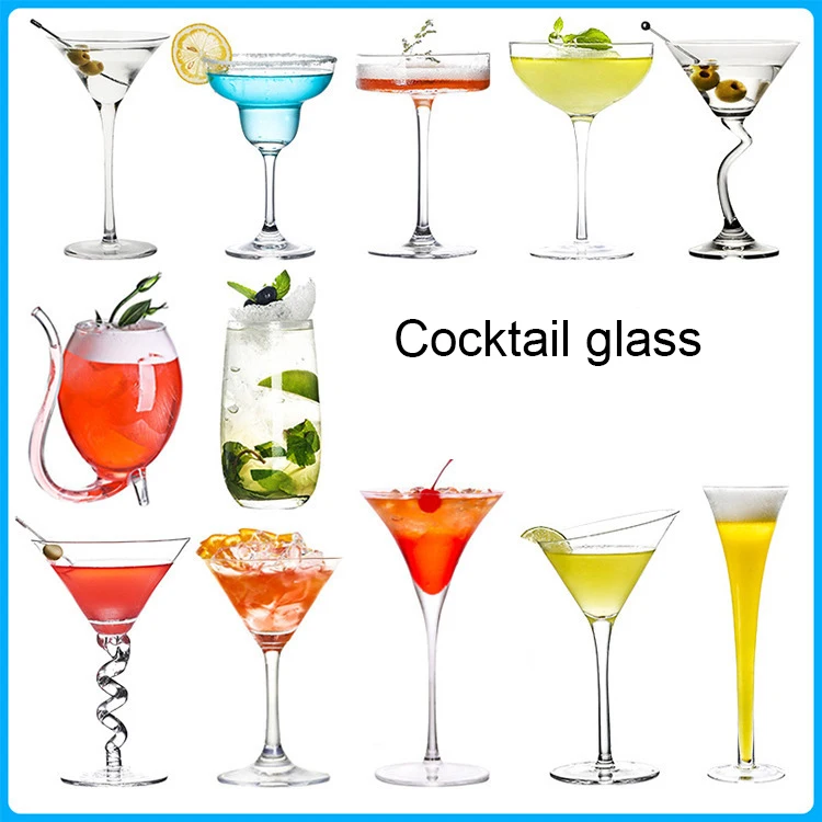 Custom Creative Unique Fancy Giant Martini Margarita Coupe Cocktail Glasses Cup Funny Drinking Cup for Bar Party