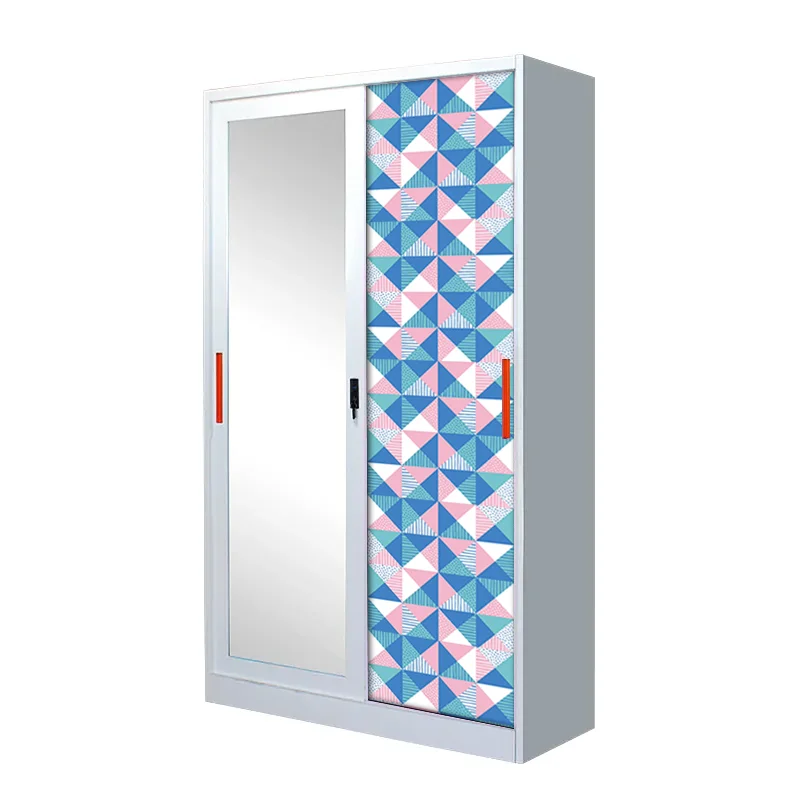 Steel steel  wardrobe almirah metal almirah with locker and mirror