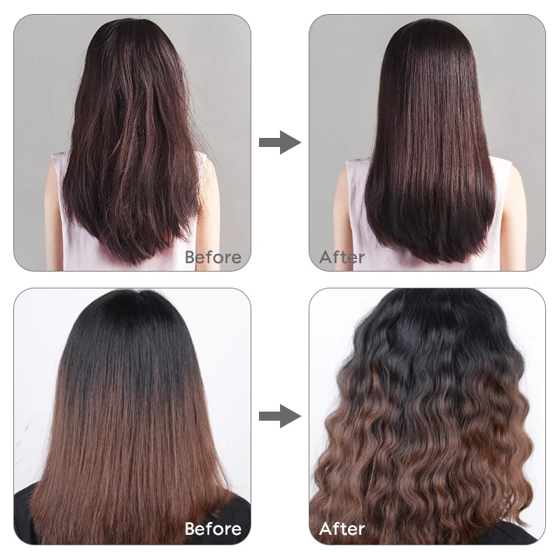 KSKIN OEM Straightener brush White Hair Ceramic  Plug flat iron hair straightener