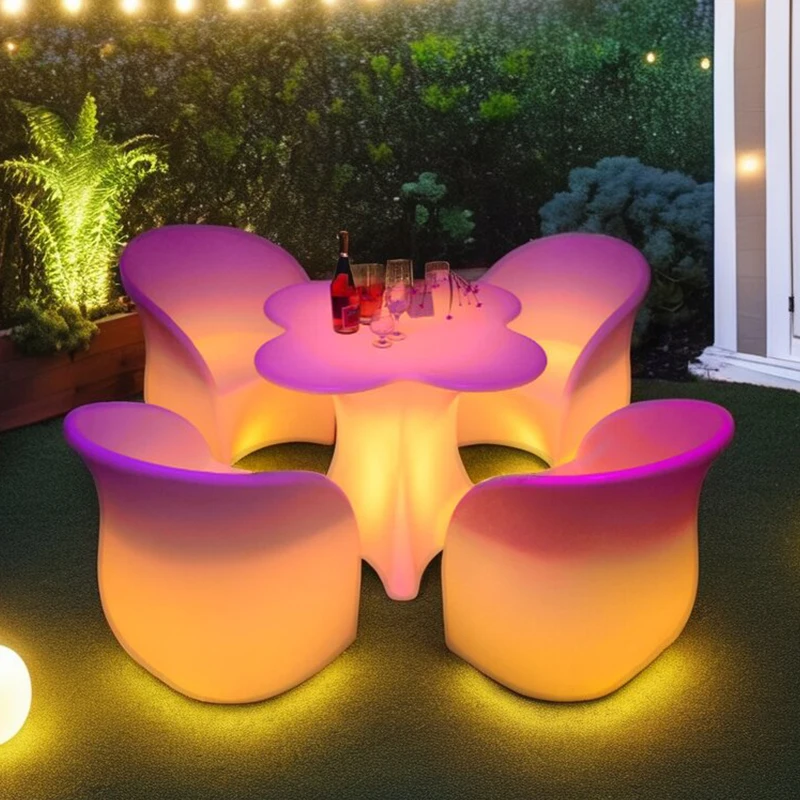 Art modern style Glowing LED bar chair LED arm chair for outdoor