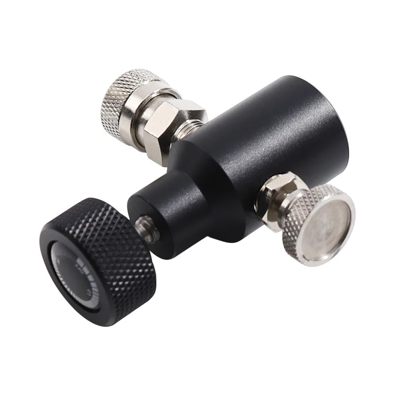 CO2 Air Compressed Refill Charging Adapter Remote ASA Adapter W/ Pressure Gauges,Female Quick Coupler