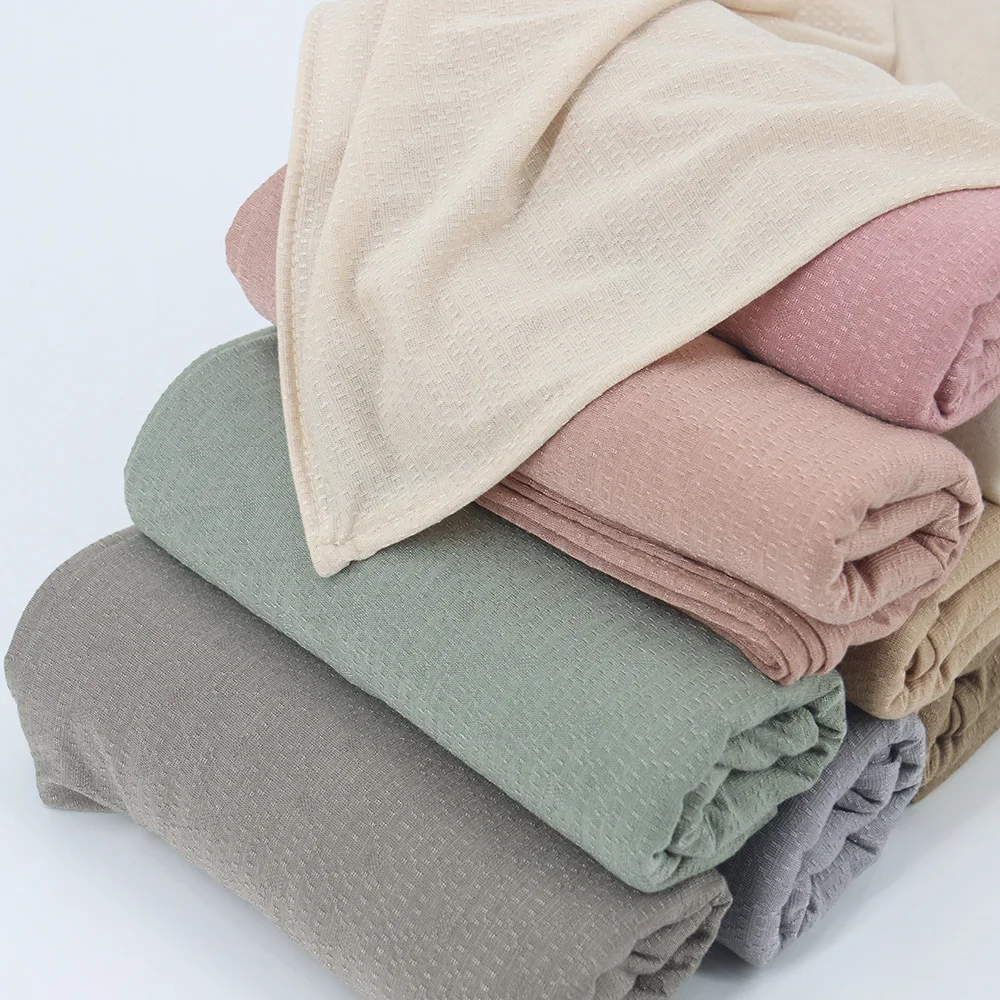 High Quality Prayer Cotton Jersey Scarves Hijab Muslim Women Stretchy Cotton Jersey