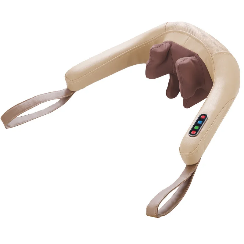Electric Shiatsu Impulse Kneading and Heating Shoulder Massage Equipment U-Shape Neck Massager with Belt