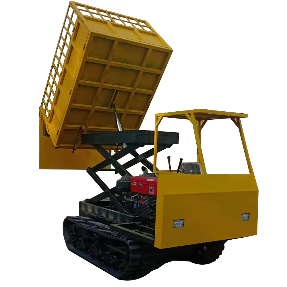 1ton  3Ton Track Dumper Mini Crawler Agricultural Tracked for Cheap Famous Brand CNMC Mini Truck Electric Truck Dump  Sale