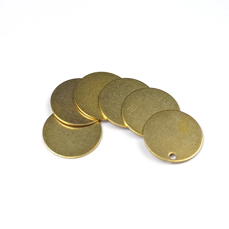 OEM Factory Custom Round Stamping Engraved Brass Valve Tags