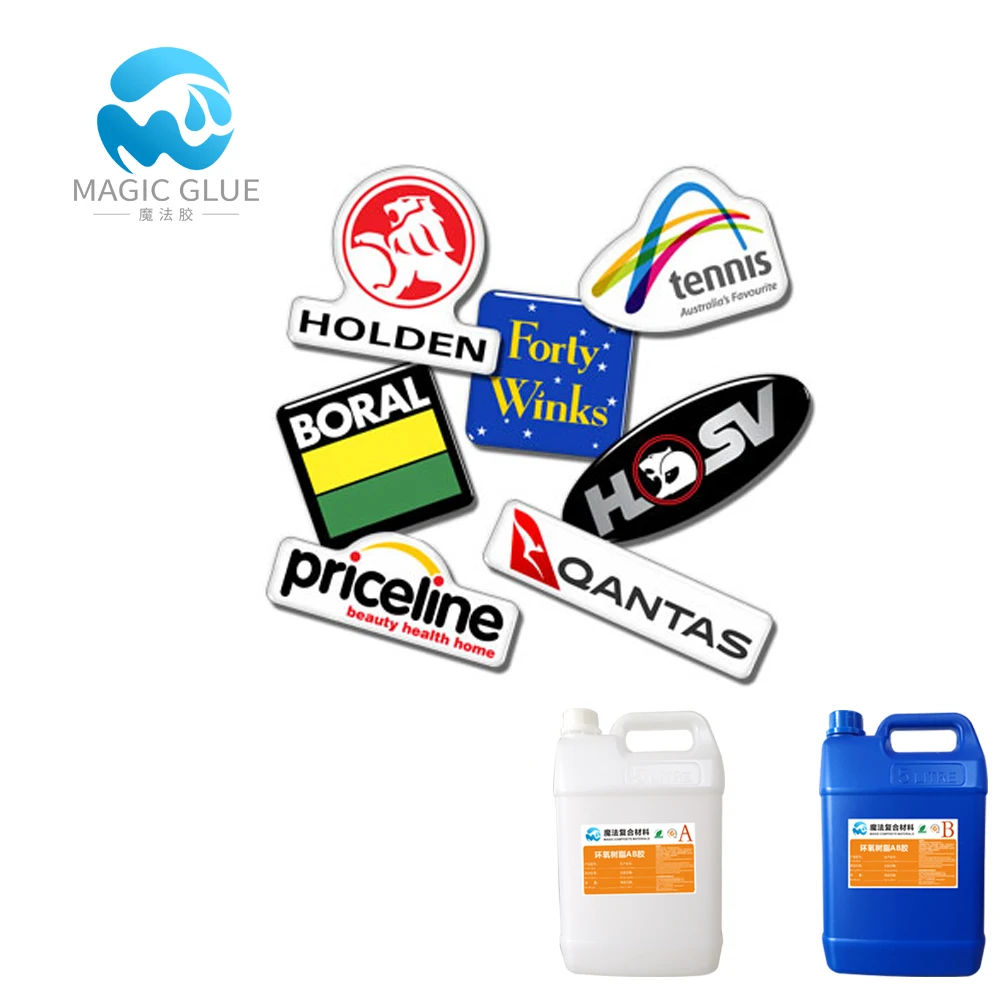 Industrial Non Toxic Clear Flexible Epoxy Doming Resin For Nameplate/Card Coatin